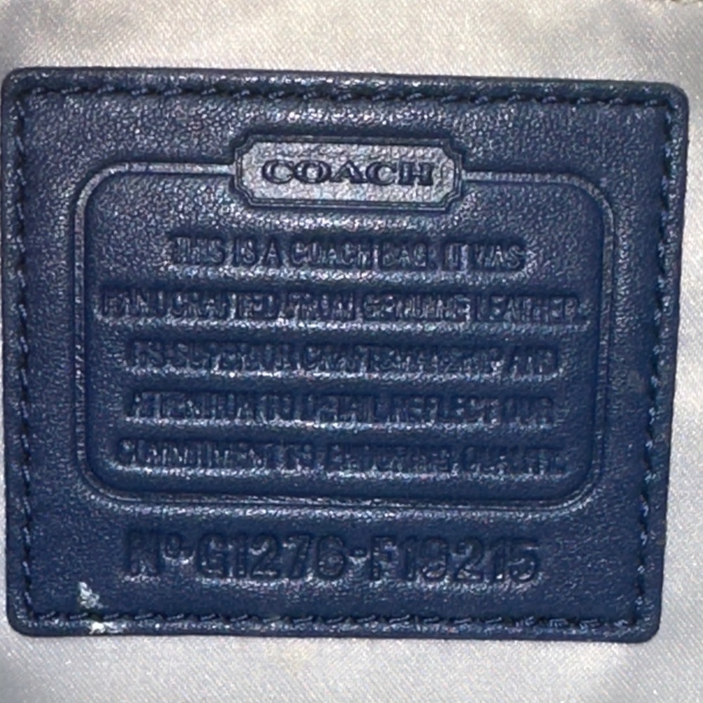 Coach Madison Navy Patent Leather Satchel Shoulder Bag - Picture 3 of 15